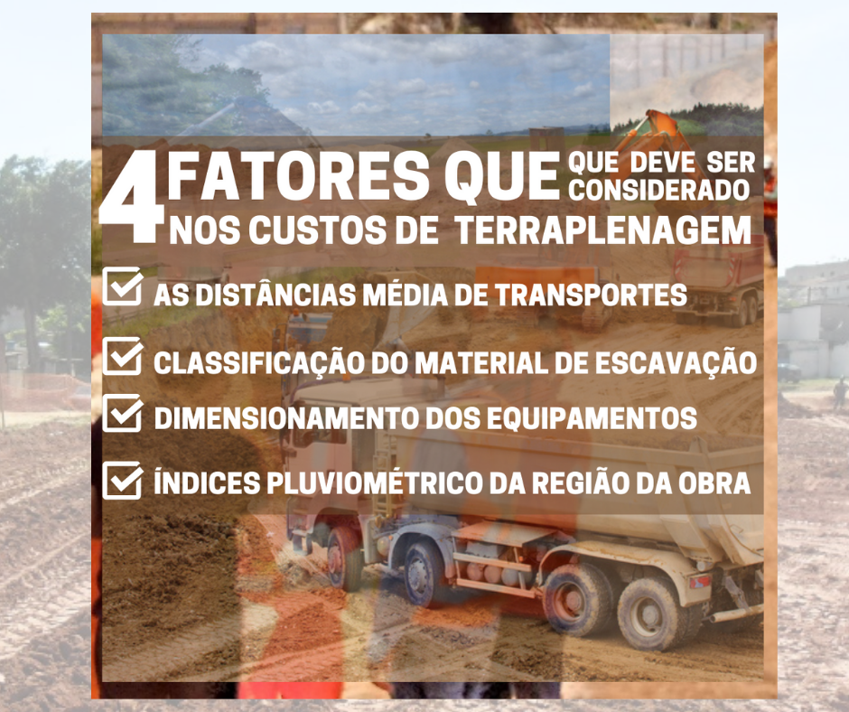 4 Fatores que deve ser considerado nos custos da terraplenagem